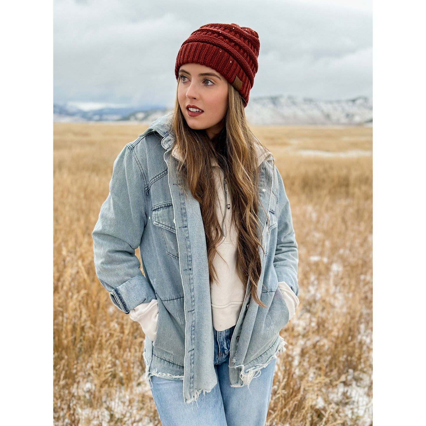 Load image into Gallery viewer, Classic CC Beanie HAT20A: Maroon
