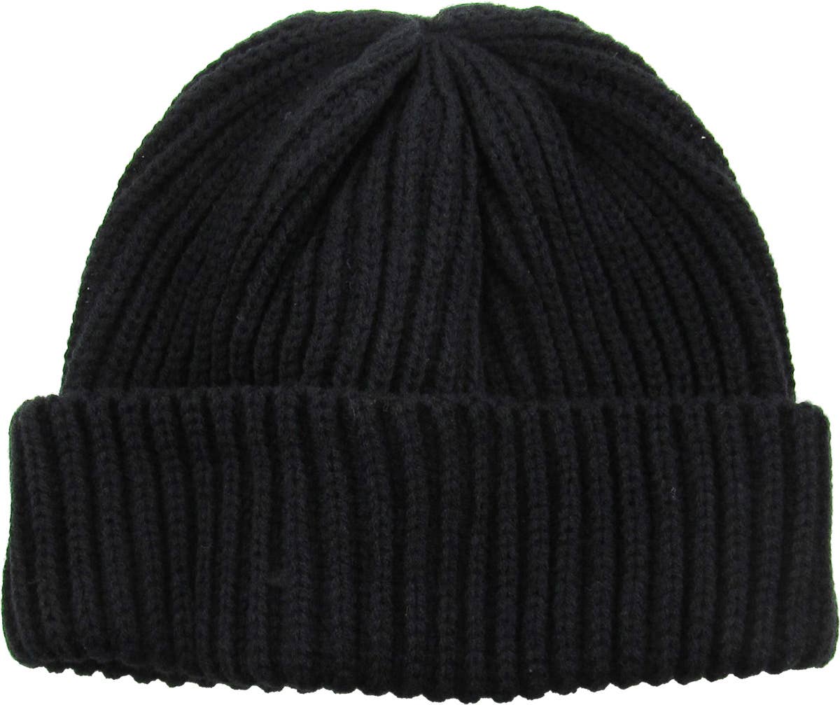 Load image into Gallery viewer, Ribbed Beanie: BLK
