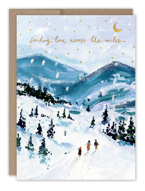 Sending Love Across Miles Holiday Card
