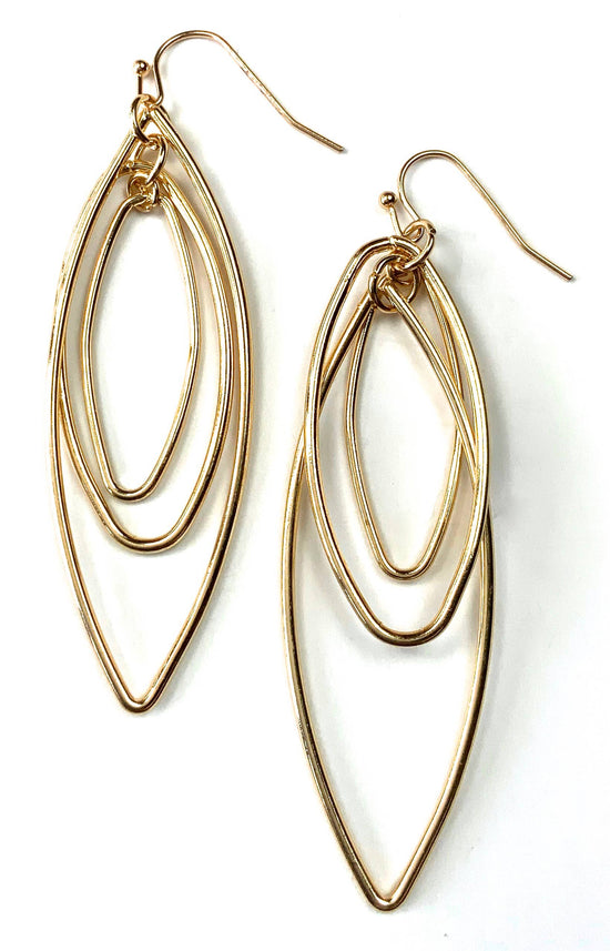 Oval Gold Earrings