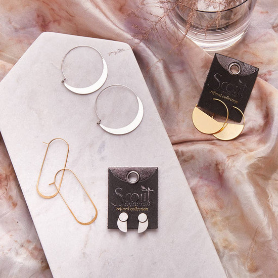 Refined Earring Collection - Lunar Hoop/Gold Vermeil