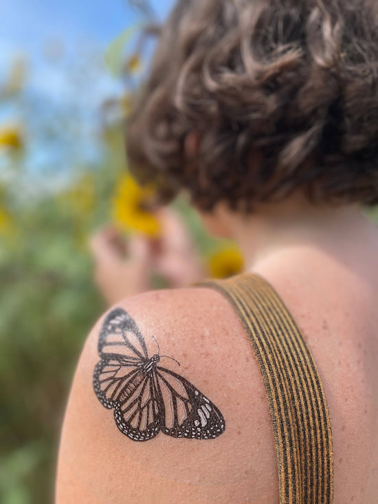 Monarch Butterfly Temporary Tattoo: 1-Pack
