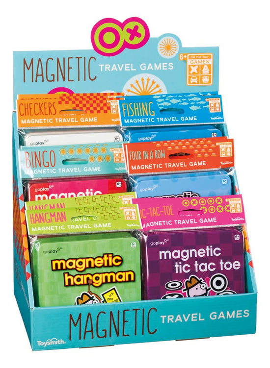 Magnetic Travel Games, Assortment of 6 Games, 24/Display