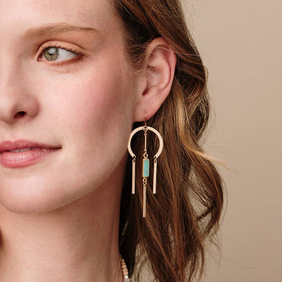 Dream Stone Earring - Turquoise/Gold