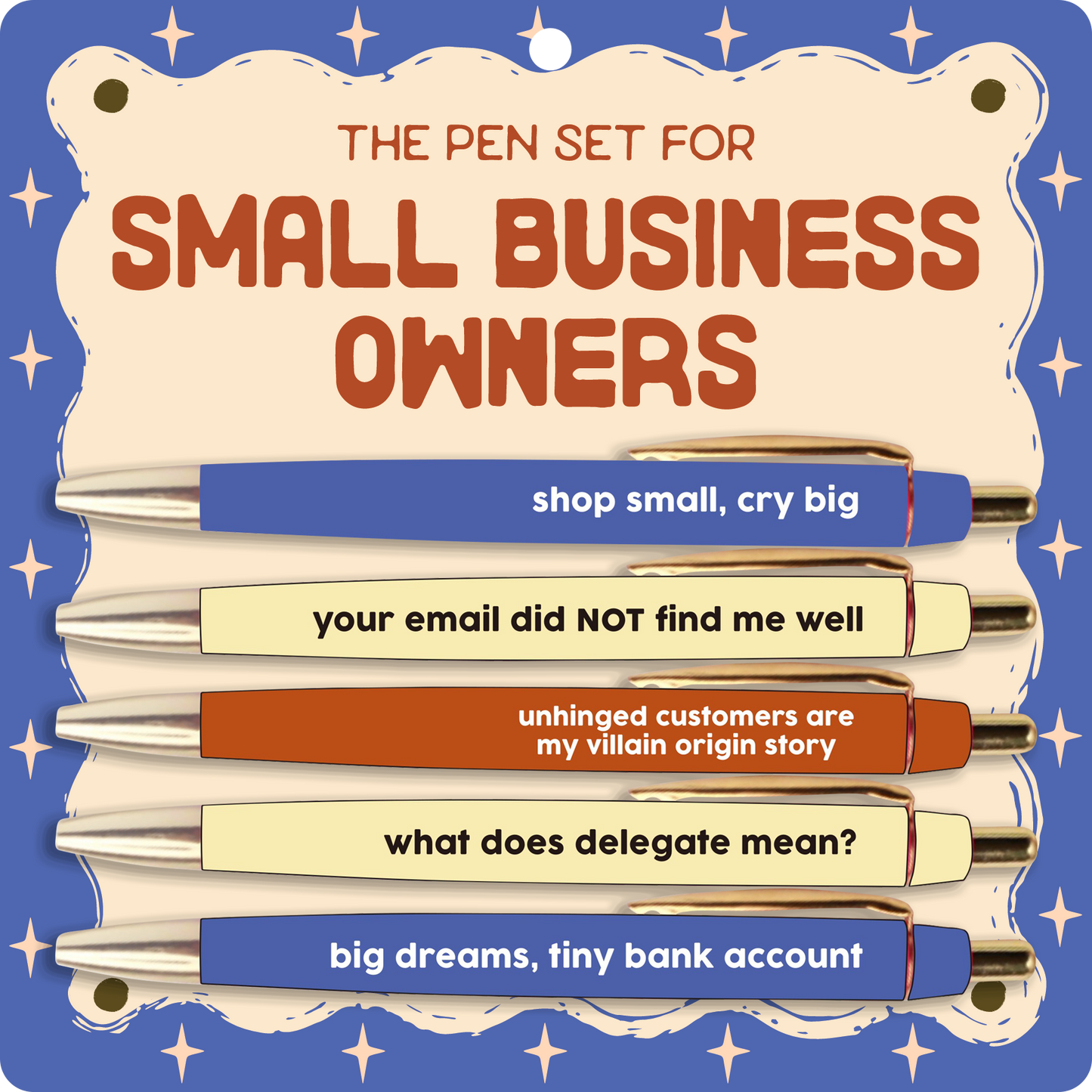 Small Business Owner Pen Set (funny gift, entrepreneur gift)
