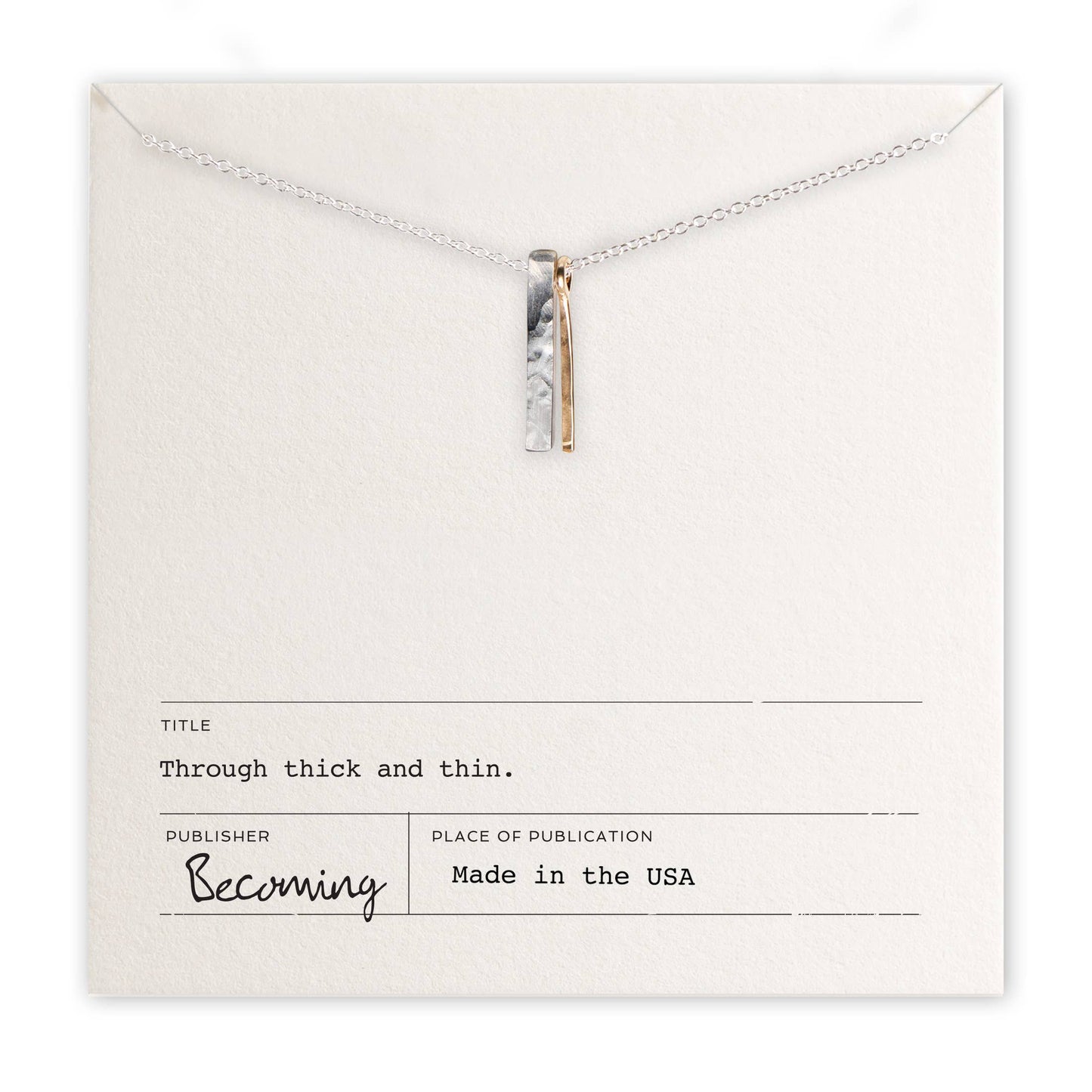 Through Thick & Thin Necklace: Silver + Gold Mixed Charms