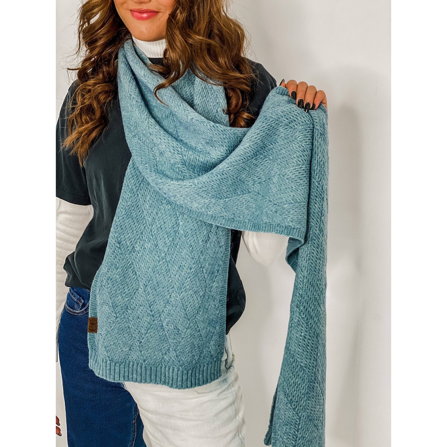 Load image into Gallery viewer, Heathered Scarf SF2060: Denim Mix
