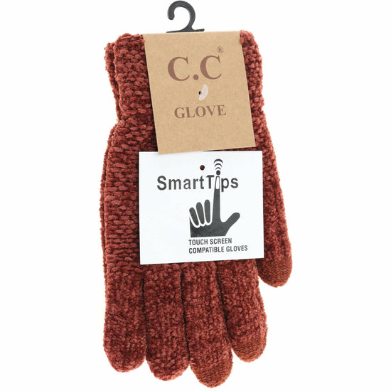 Load image into Gallery viewer, Chenille Gloves G9016: Earth Brown

