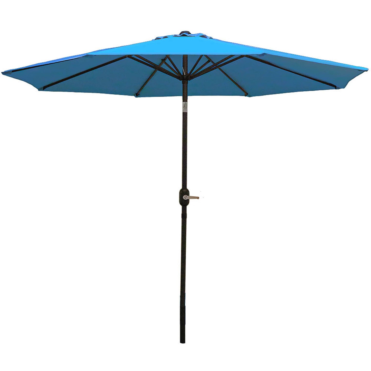 9 ft Aluminum Patio Umbrella with Tilt and Crank - Turquoise