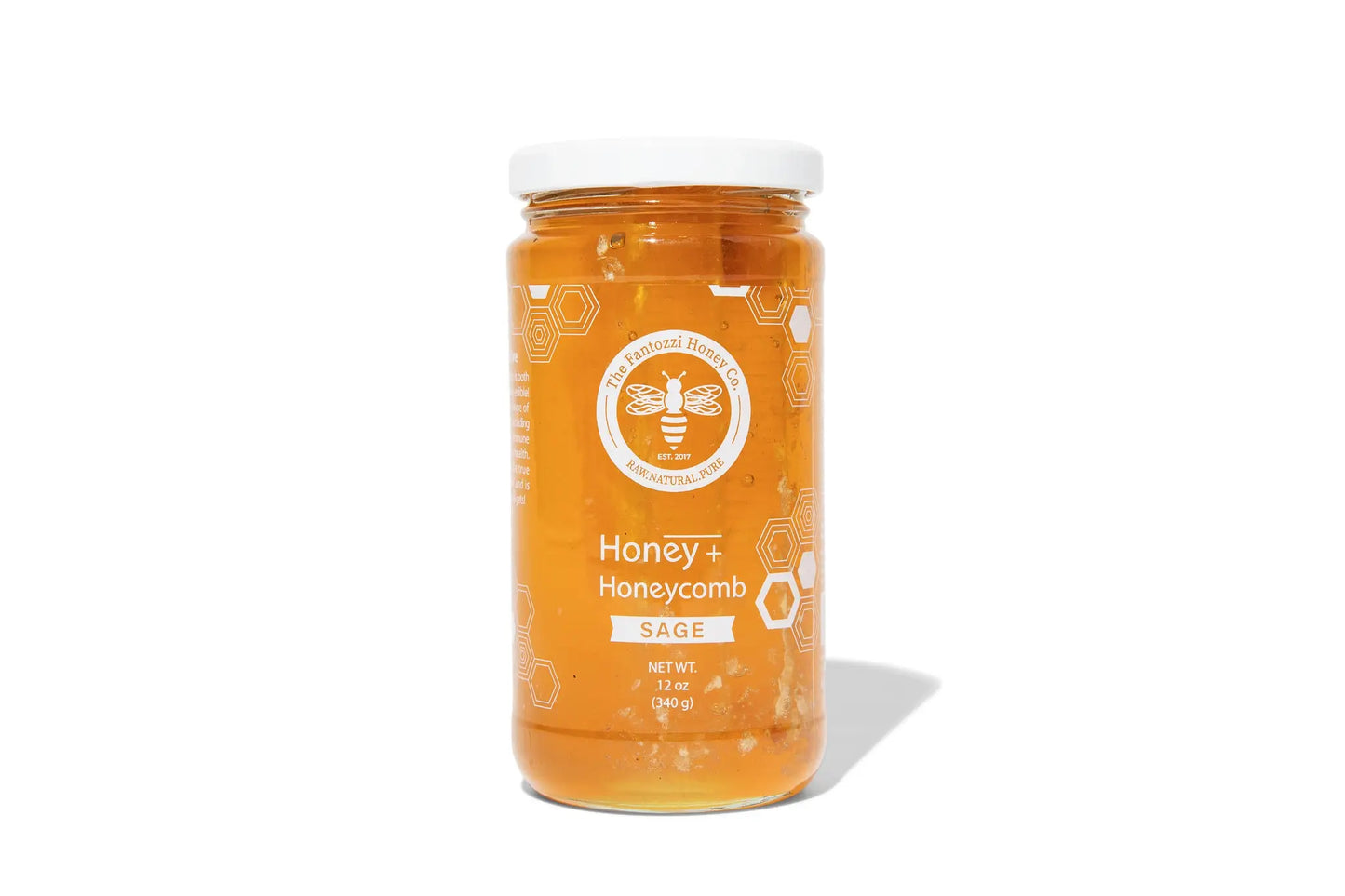 California Sage Honey Comb Honey Jar - Pure Local Raw Honey