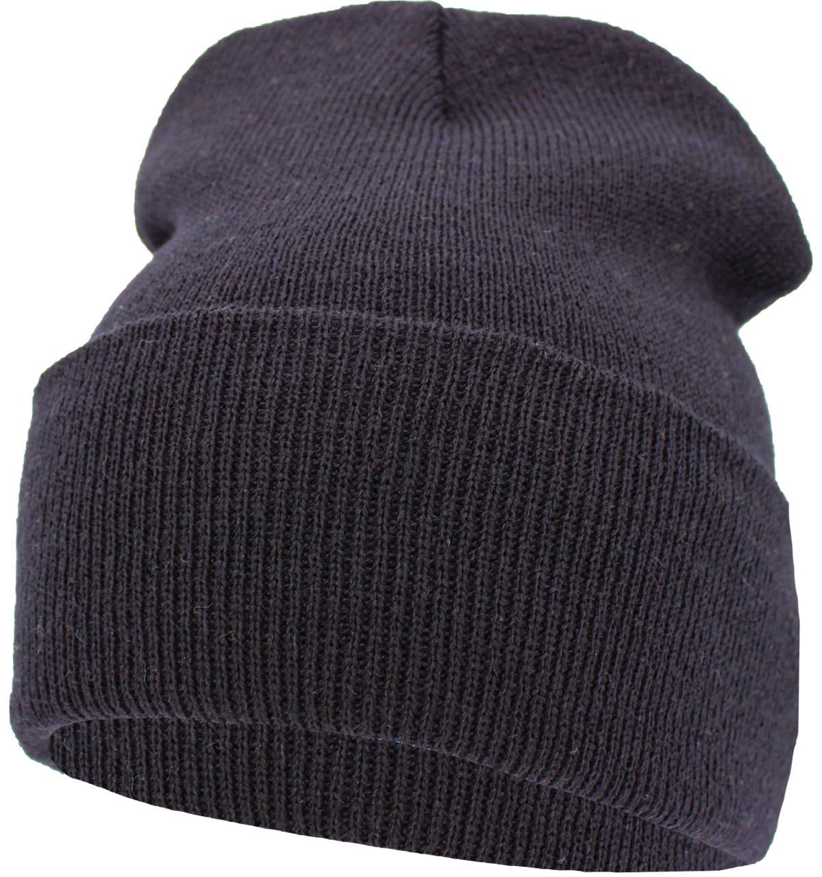 Solid Long Beanie - Made In USA: BLK