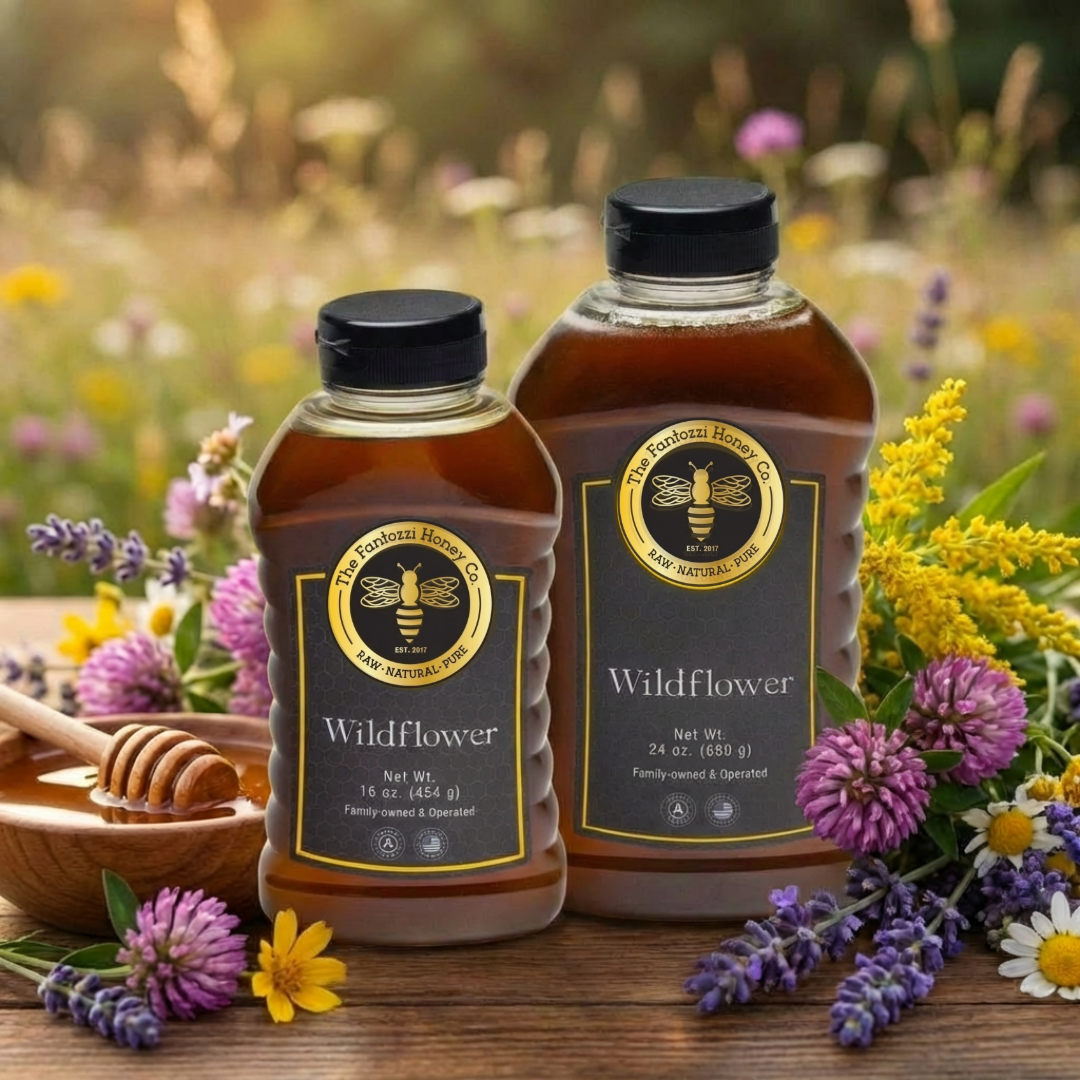 Wildflower Honey Squeeze Bottle 24oz - Raw California Honey
