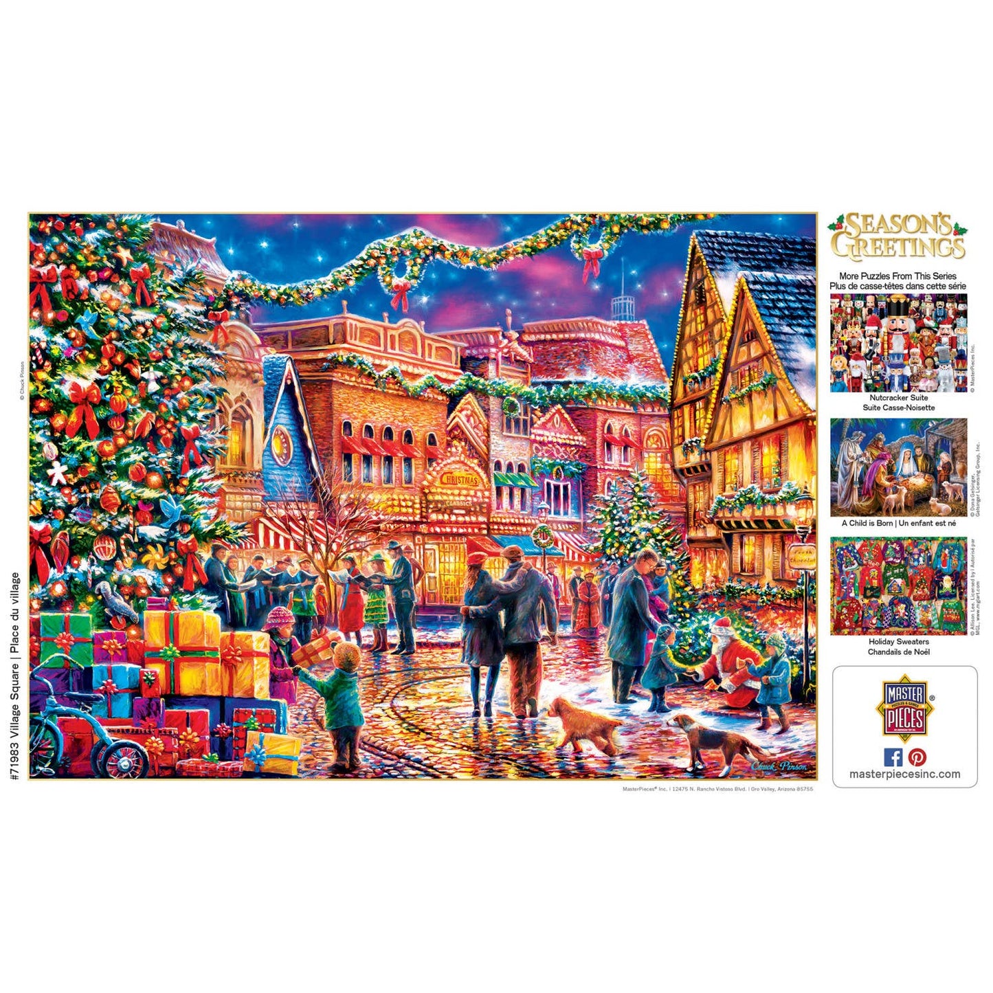 Season's Greetings - Village Square 1000 Piece Puzzle