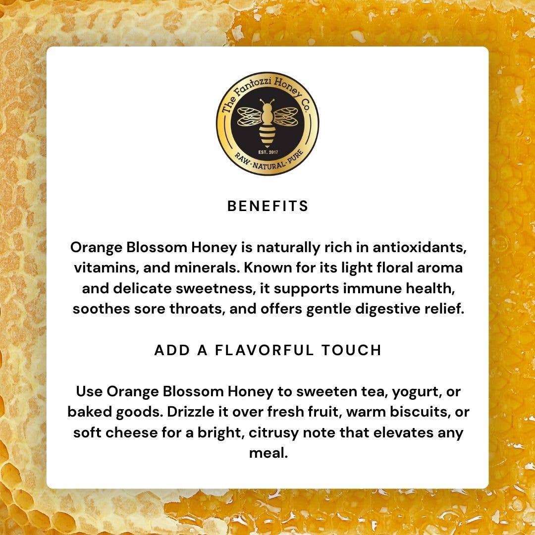 Orange Blossom Raw Honey Jar 11oz - Local California Honey