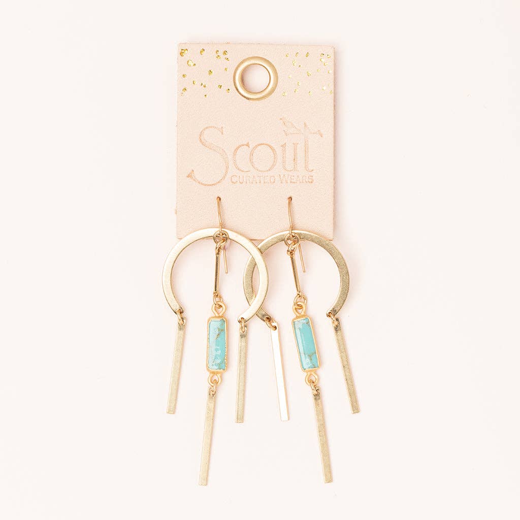 Dream Stone Earring - Turquoise/Gold