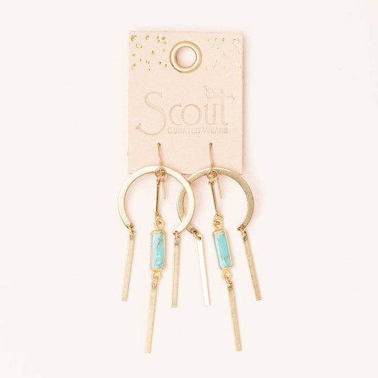 Dream Stone Earring - Turquoise/Gold