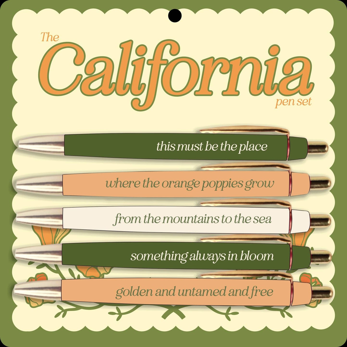 California Pen Set (funny, gifts, pens, stationery)