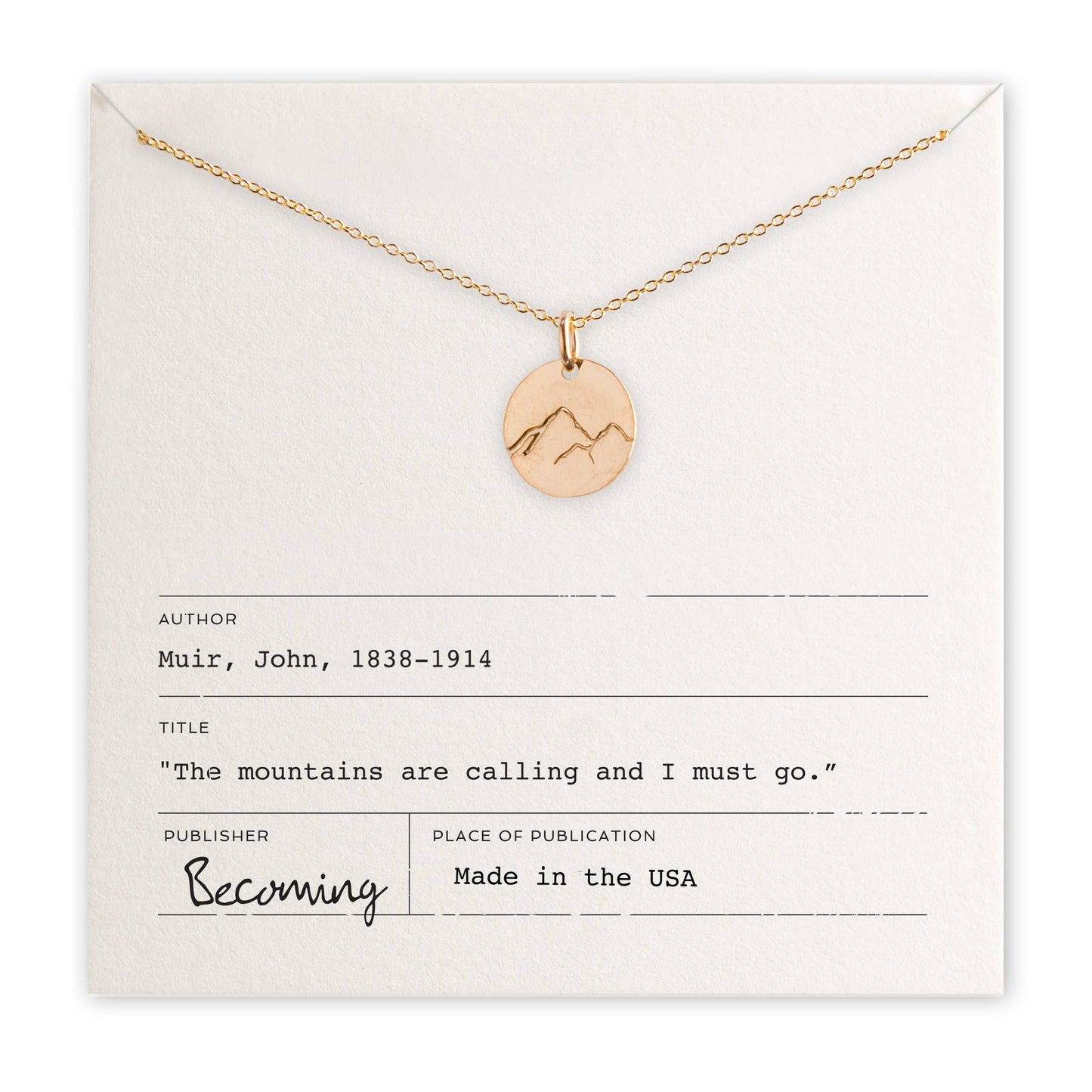Mountains Are Calling Necklace: Sterling Silver