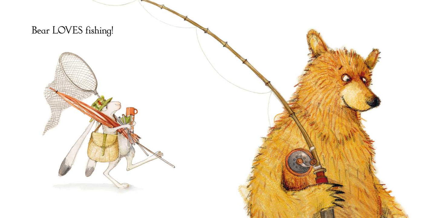 Bear & Hare Go Fishing by Emily Gravett: Hardcover; 32 pages / English