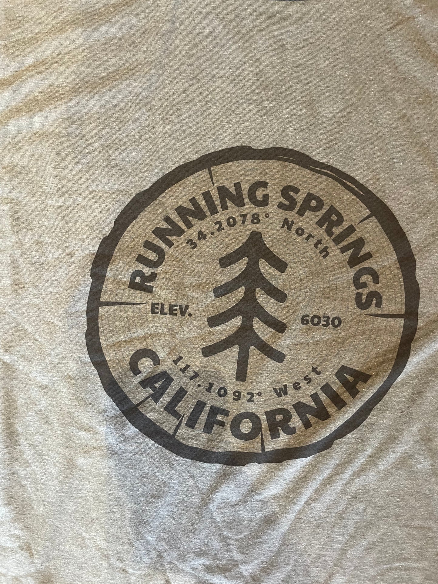 LgRunning Springs Tri-Blend Tee: Heathered Gray / LARGE