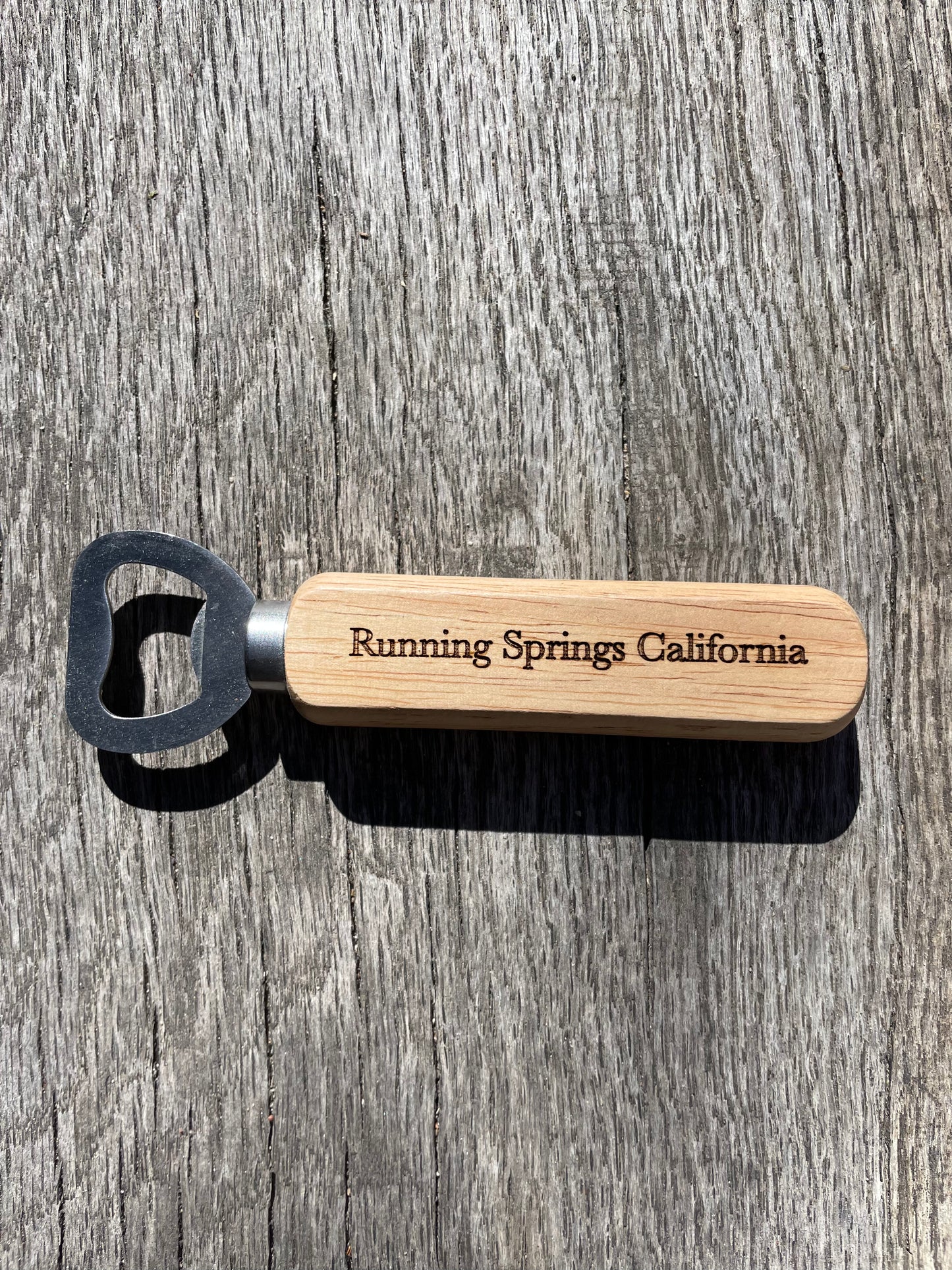 Running Springs Wood Bottle Opener