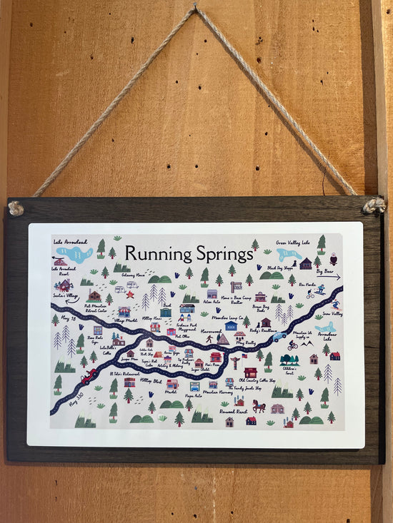 Running Springs Map Hanging Frame