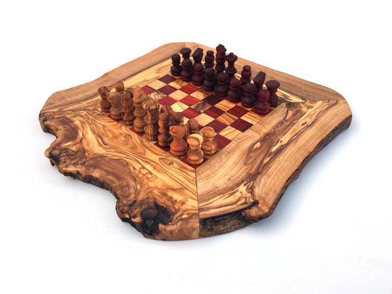 Load image into Gallery viewer, chess set chess board  handmade from olive wood
