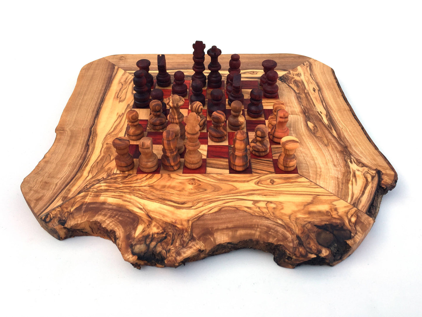 Load image into Gallery viewer, chess set chess board  handmade from olive wood
