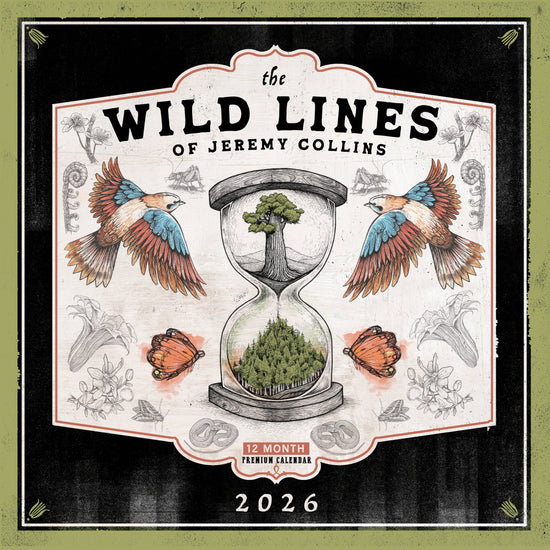Wild Lines of Jeremy Collins 2026: 12-Month Wall Calendar