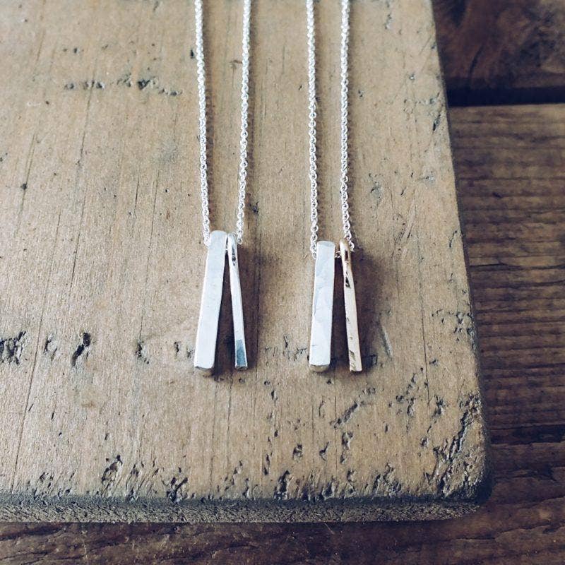 Through Thick & Thin Necklace: Silver + Gold Mixed Charms