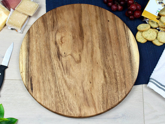 Large Round Charcuterie Board - Live Edge - Serving Board