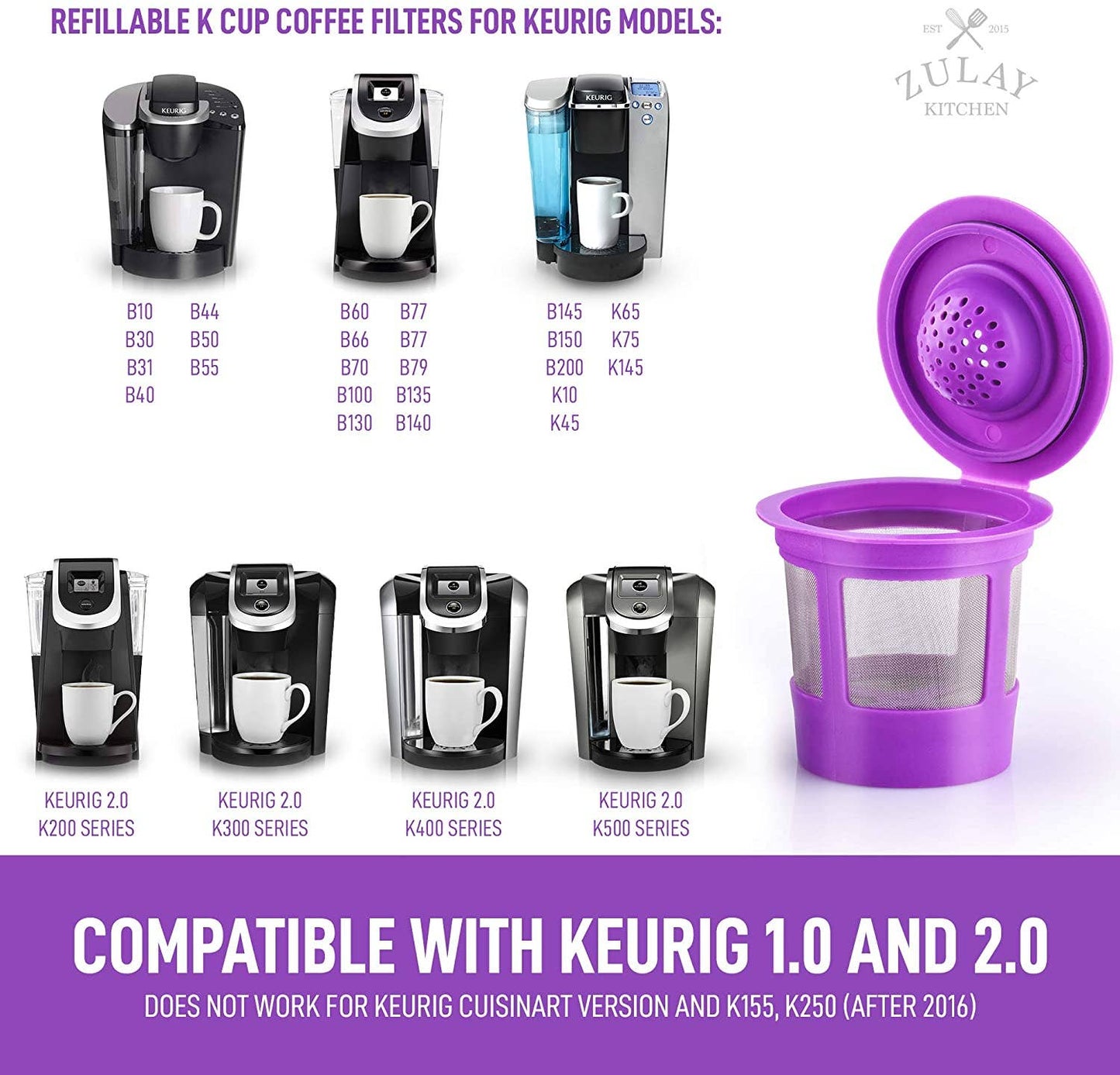 Reusable Keurig Cups Coffee Filters 4 pack