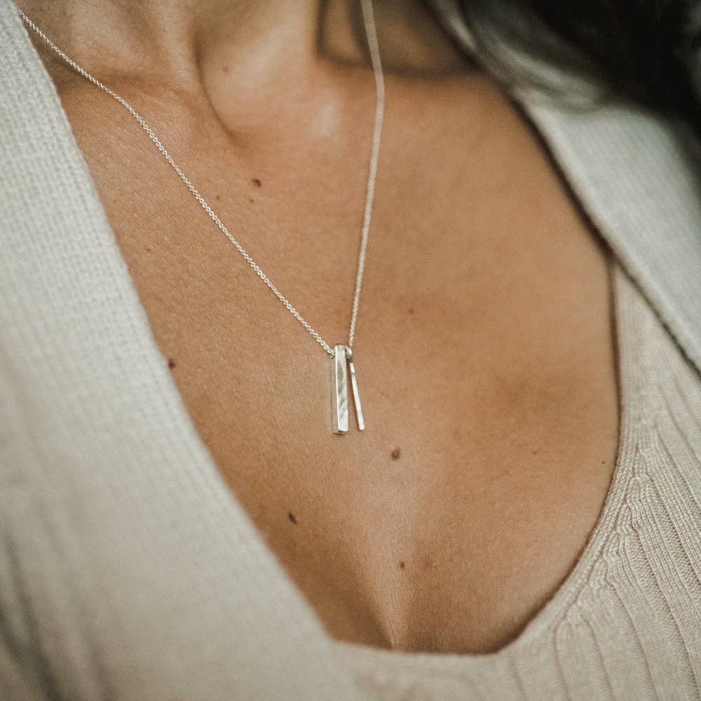 Through Thick & Thin Necklace: Silver + Gold Mixed Charms