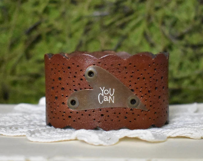 You Can Leather Cuff Bracelet