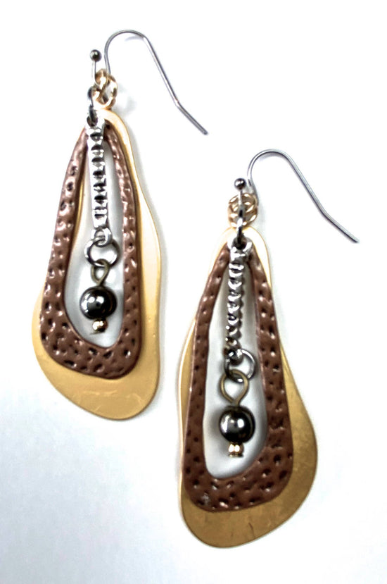 mixed metal earrings