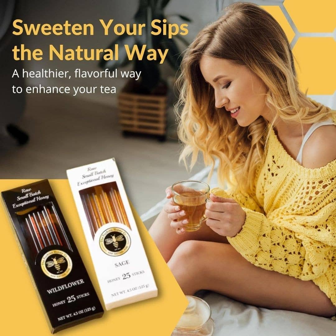 Wildflower California Honey Sticks - Local Honey Straws