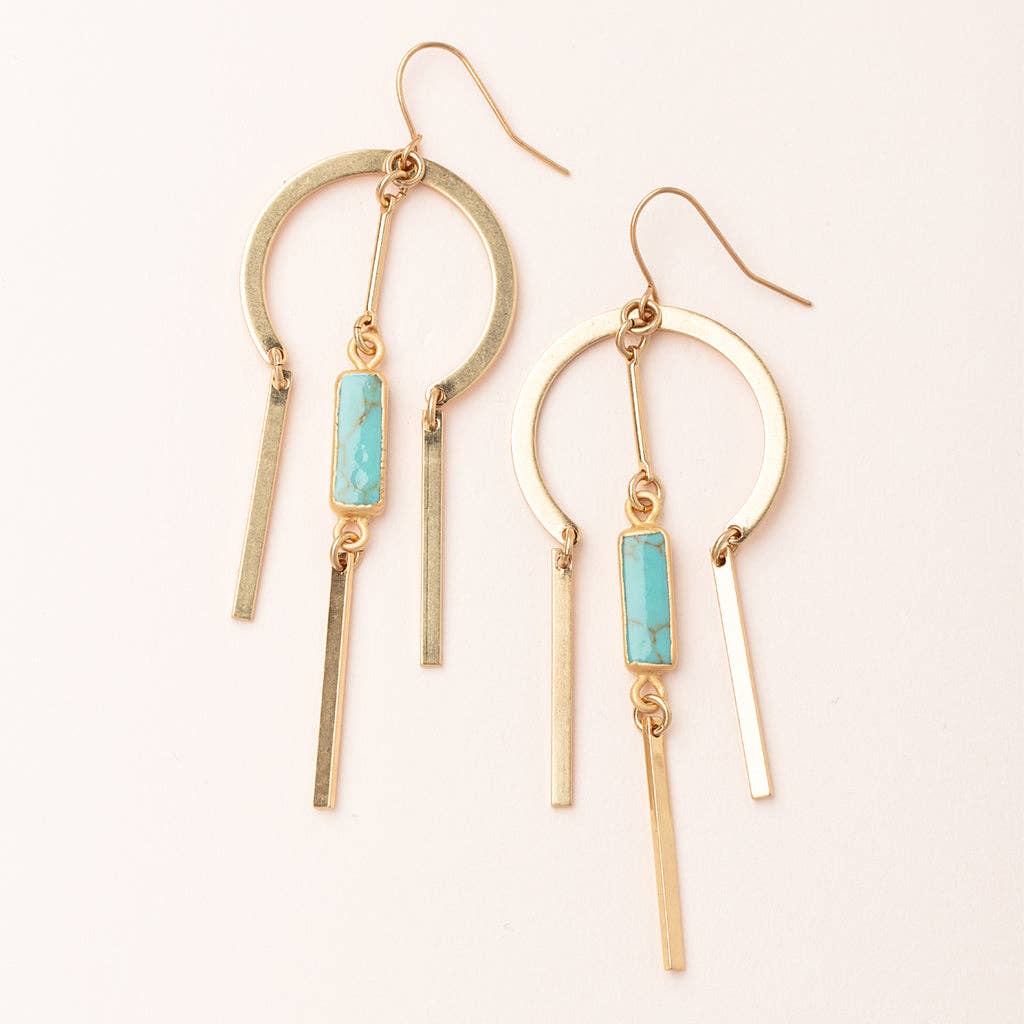 Dream Stone Earring - Turquoise/Gold