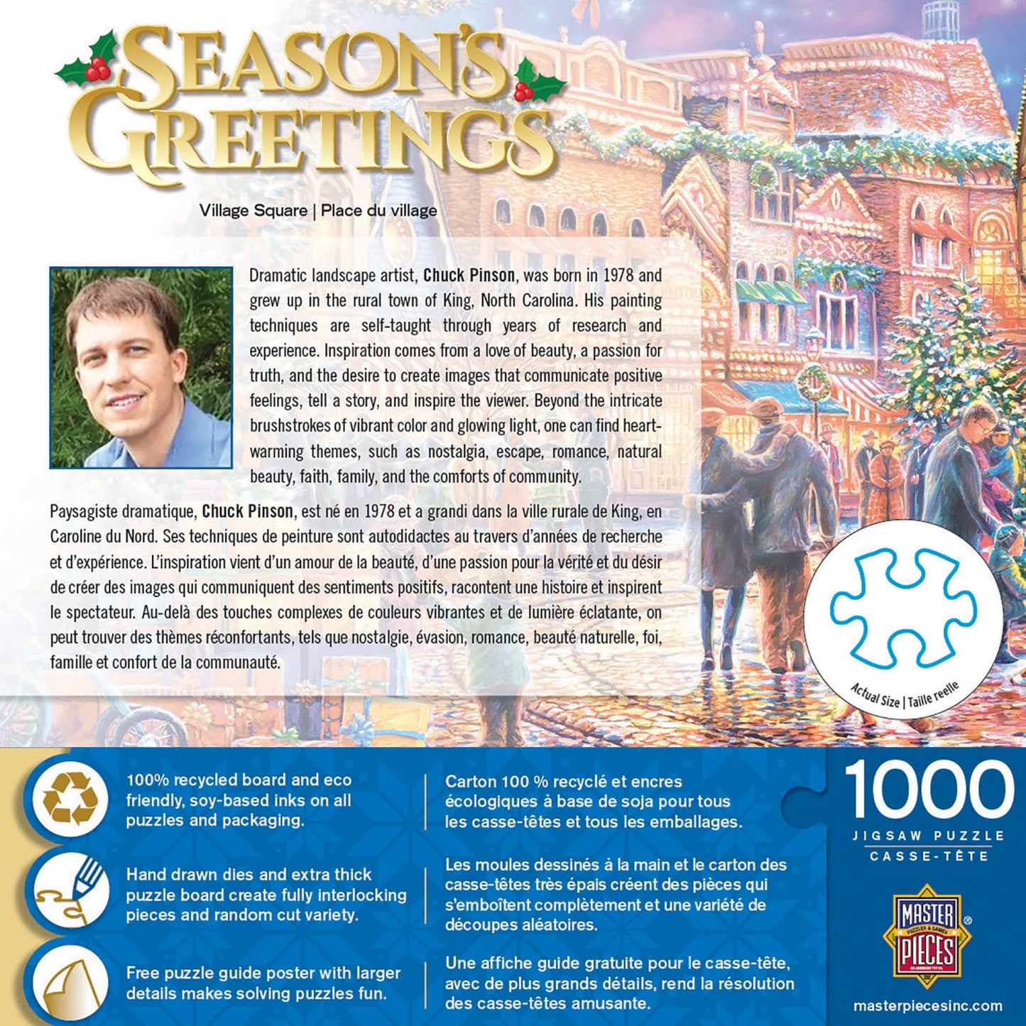 Season's Greetings - Village Square 1000 Piece Puzzle