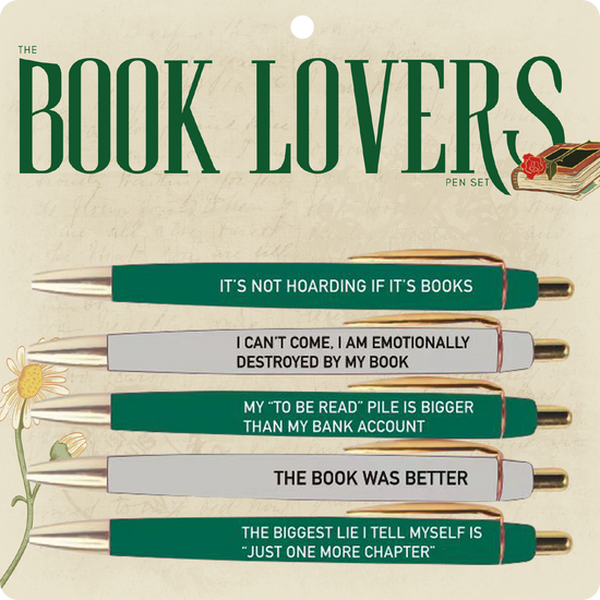Book Lovers Pen Set (funny, gifts, pens, stationery)