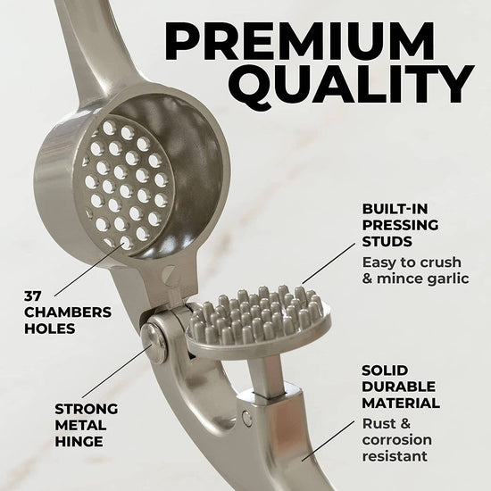 Load image into Gallery viewer, Premium Garlic Press with Soft Easy-Squeeze Ergonomic Handle: Rustic Copper
