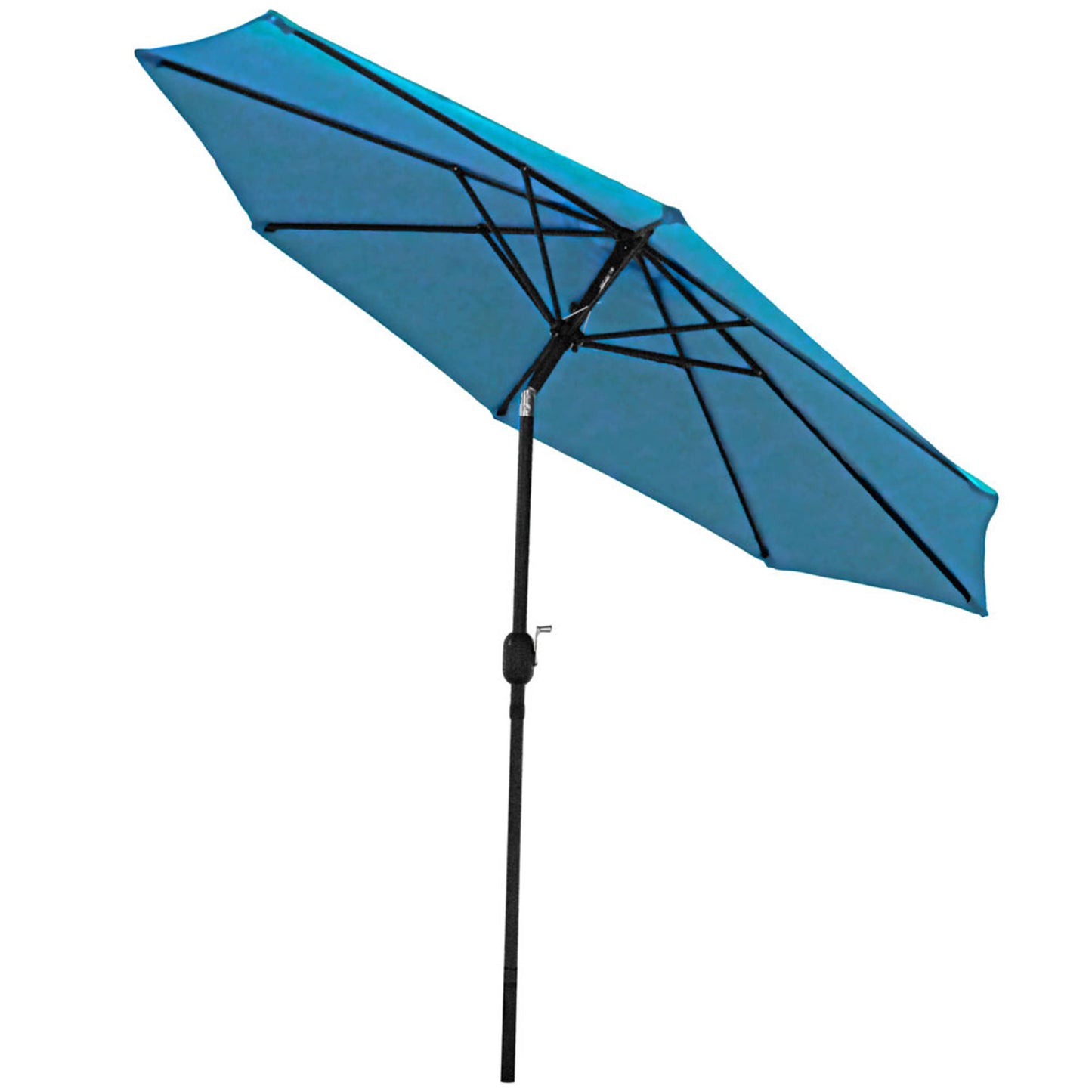 9 ft Aluminum Patio Umbrella with Tilt and Crank - Turquoise