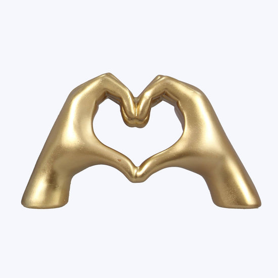 Resin Heart Gesture, Gold  (SKU#: 13813)