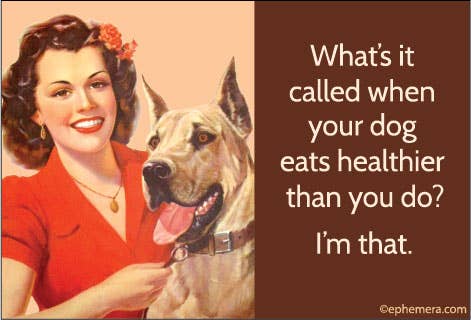 MAGNET: What's it called when your dog eats healthier than