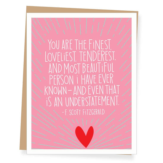 Load image into Gallery viewer, F. Scott Fitzgerald Quote Valentine&amp;#39;s Day Card
