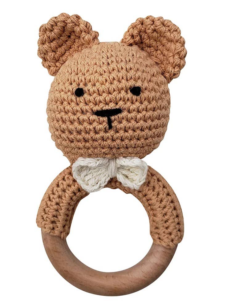 Load image into Gallery viewer, Crochet Teddy Bear Rattle
