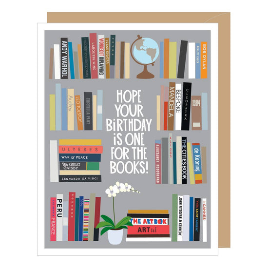Bookshelf Birthday Card