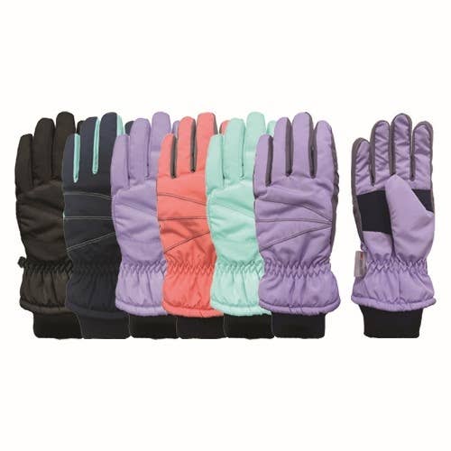 Girls Taslon Ski Glove w. Thinsulate Size 7-16