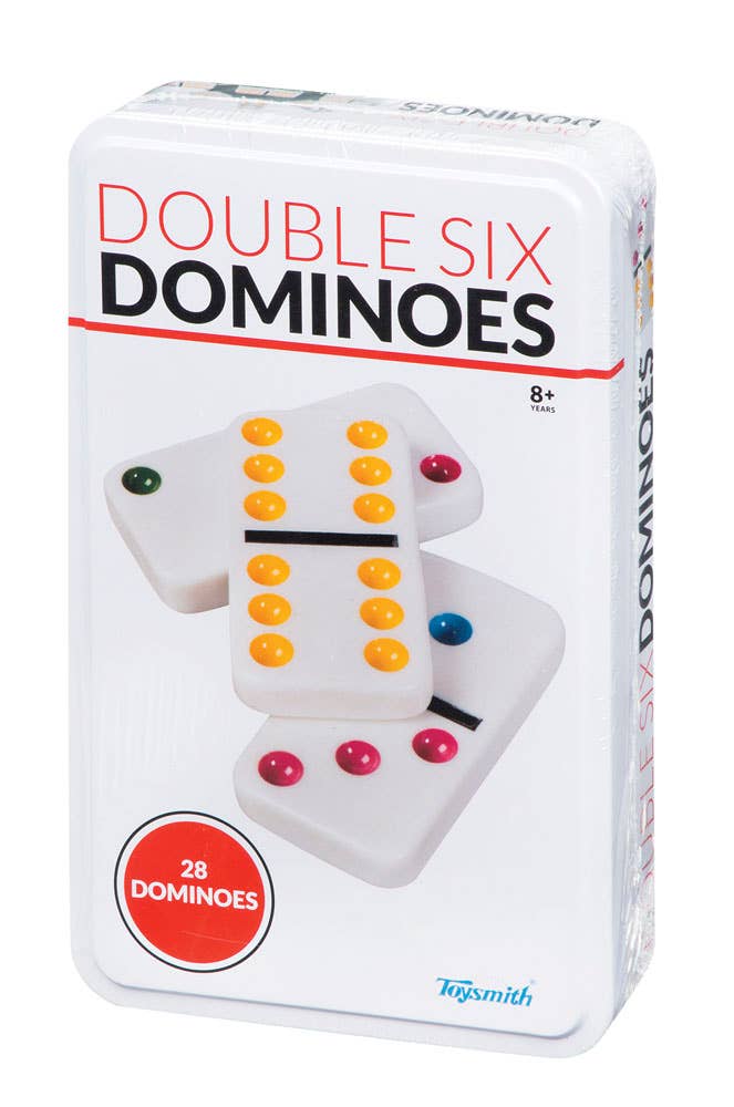 Load image into Gallery viewer, Cardinal Double Six Dominoes In Color Collectors Tin
