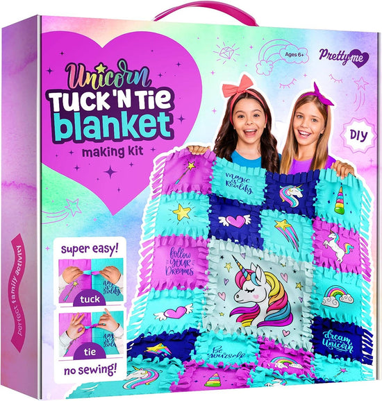 Unicorn Tuck N' Tie Fleece Blanket Making Kit