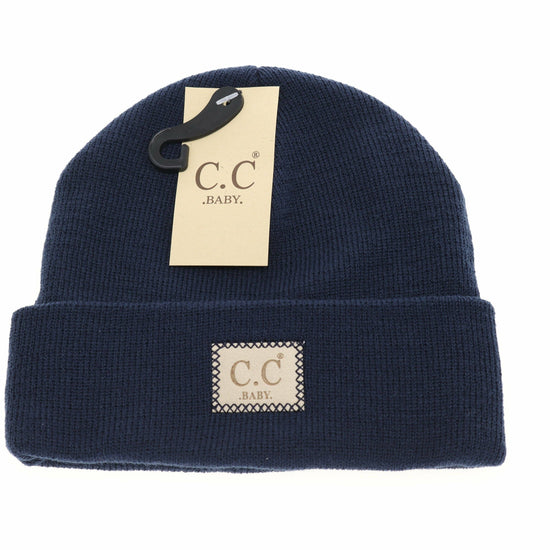 Load image into Gallery viewer, Baby Classic Oversized Logo CC Beanie: Navy
